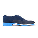 Orion Canvas + Leather Perforated Derby // Navy (Euro: 45)