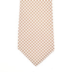 Checked Tweed Print Neck Tie // Brown