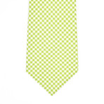Checked Tweed Print Neck Tie // Green