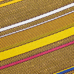 Kiton // Multi Stripe Silk Tie // Saffron (Saffron)