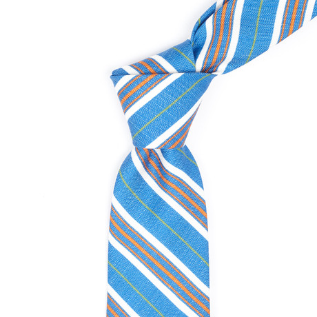 Multi Stripe Silk Tie // Cobalt