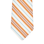 Multi Stripe Silk Tie // Ivory + Amber