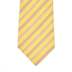 Kiton // Diagonal Stripe Silk Neck Tie // Gold + Lilac (Gold & Lilac)
