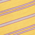 Kiton // Diagonal Stripe Silk Neck Tie // Gold + Lilac (Gold & Lilac)
