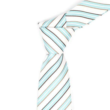 Diagonal Stripe Jacquard Neck Tie // Beryl