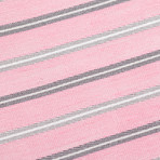 Kiton // Diagonal Stripe Silk Neck Tie // Pink + Gunmetal