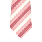 Diagonal Stripe Jacquard Neck Tie // Pink