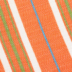 Diagonal Stripe Silk Neck Tie // Grapefruit