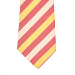 Diagonal Stripe Silk Neck Tie // Maroon