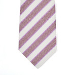 Kiton // Multi Stripe Silk Tie // Lavender