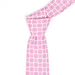 Medallion Silk Neck Tie // Mauve