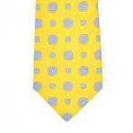 Medallion Silk Neck Tie // Mustard