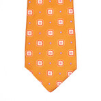 Medallion Jacquard Neck Tie // Orange