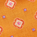 Medallion Jacquard Neck Tie // Orange