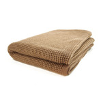 Cashmere Thermal Knit Throw (Heather Mocha)