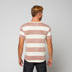 Letts Stripe Henley // Red (S)