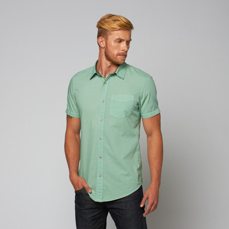 Riviera Button Up // Seafoam (S)