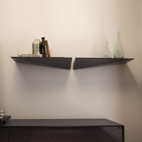 Pitt Shelves // Set of 2 (Asphalt Matte)