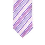 Reversible Tie // Lavender + Pink Stripe