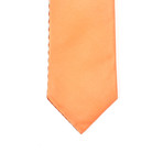 Reversible Tie + Silver Tie Bar Set // Orange + Silver Checkered