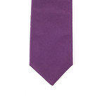 Reversible Tie + Silver Tie Bar Set // Purple Multi Pattern