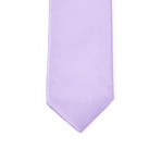 Reversible Tie + Silver Tie Bar Set // Purple + Navy Pattern