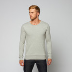 Bare + Jaded // Side Zip Crew Neck // Grey Melange (M)