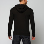 Double Zip Hoodie // Black (XS)