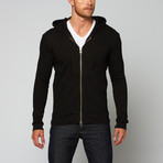 Double Zip Hoodie // Black (XS)