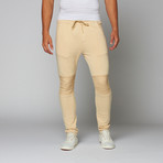 Bare + Jaded // Biker Sweat Pants // Beige (2XL)