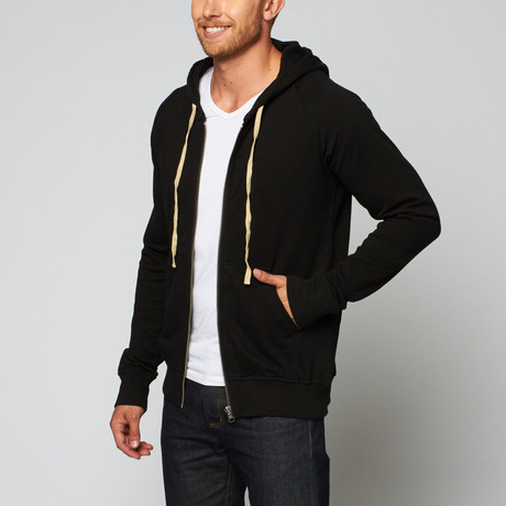 Light Weight Loop Hoodie // Black (XS)