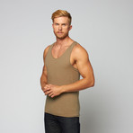 Bare + Jaded // Light Weight Tail Tank // Khaki (XL)