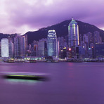 Hong Kong Central District'S Skyline At Twilight Triptych