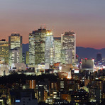 City Skyline, Shinjuku District, Tokyo, Japan Triptych