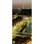 Overlooking Paris At Night Triptych