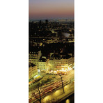 Overlooking Paris At Night Triptych