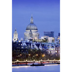 River Thames + London Cityscape At Dusk Triptych