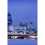 River Thames + London Cityscape At Dusk Triptych