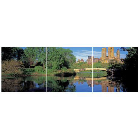 Bow Bridge + Central Park West View, NYC Triptych