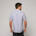 Striped Button Up // Light Navy (M)