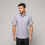 Striped Button Up // Light Navy (M)
