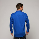 Stitch Button Up // Royal Blue (XL)