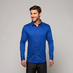 Stitch Button Up // Royal Blue (XL)
