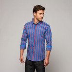 French Plaid Button Down // Blue + Red (2XL)