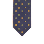 Reversible Tie //  Navy + Orange Floral