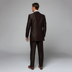 Renoir // 2 Piece Suit Classic Fit // Brown Shadow Stripe (US: 42R)