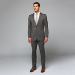 Renoir // 2 Piece Suit Slim Fit // Black + Tan Nail Head (US: 46R)