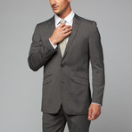 Renoir // 2 Piece Suit Slim Fit // Black + Tan Nail Head (US: 50R)