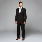 2 Piece Classic Fit Suit // Black Pinstripe (US: 34R)