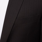 2 Piece Classic Fit Suit // Black Pinstripe (US: 34R)